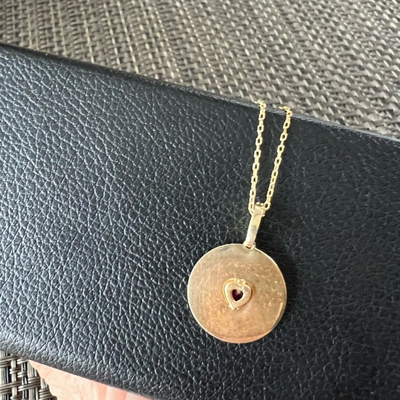 GABI RIELLE 14K Gold Plated Sterling Silver Ruby Heart Pendant Necklace - Picture 6 of 13